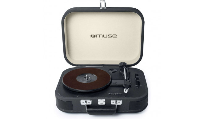 Muse Turntable Stereo System MT-201 DG USB port, AUX in, 2x5 W, Black/Cream