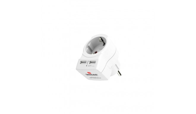 Skross In-line socket + USB White