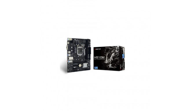 BIOSTAR Mainboard||Intel H510|LGA1200|MicroATX|Memory DDR4|Memory slots 2|2xPCI-Express 3.0 1x|1xPCI