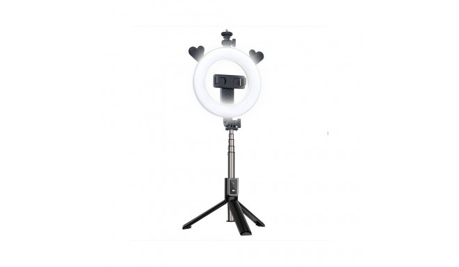 CP X5 LED 16cm Rechargeable Selfie Lamp with BT Remote&Handle + Floor Stand 20-90cm + Phone Hold