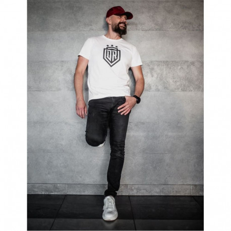 Dinamo - Men's T-SHIRT DINAMO WITH BLACK PRINTING XL White