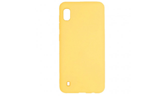 Evelatus Samsung Galaxy A10 Soft Touch Silicone Case with Strap Yellow