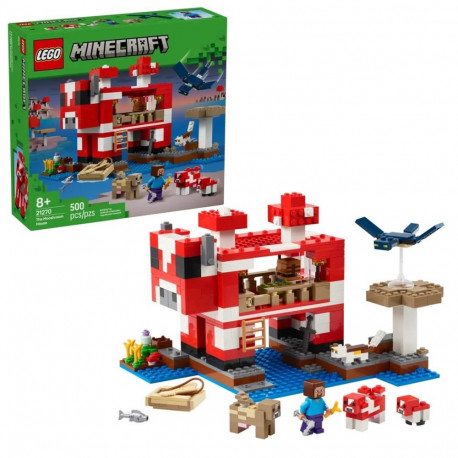 Construction Set - LEGO MINECRAFT 21270 Mooshroom House 500 Pieces