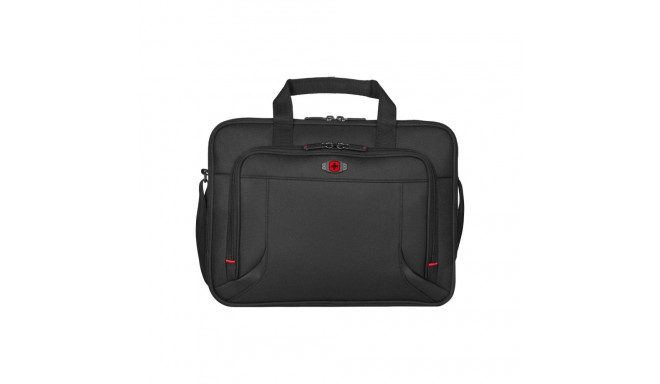 Sülearvutikott Wenger Prospectus 16" Laptop Briefcase with 10" Tablet Pocket, must, 15L, 42x15x33cm,