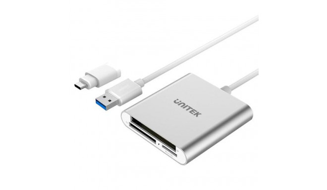 UNITEK Y-9313 card reader USB 3.2 Gen 1 (3.1 Gen 1) Silver