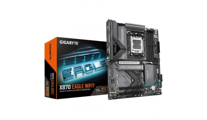 GIGABYTE X870 EAGLE WIFI7 Motherboard - Supports AMD Ryzen 9000 CPUs, 14+2+2 phases VRM, up to 8000M
