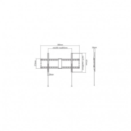 Gembird WM-90F-01 TV mount/stand 2.29 m (90") Black