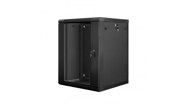 Lanberg WF01-6615-10B rack cabinet 15U Wall mounted rack Black