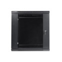 Lanberg WF01-6412-10B rack cabinet 12U Wall mounted rack Black