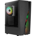 Aerocool WAVEBKV3 ATX PC Case Tempered Glass 4xRGB Fans Black