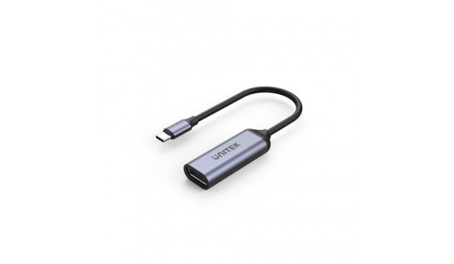 UNITEK V1415A video cable adapter 0.15 m USB Type-C DisplayPort Grey