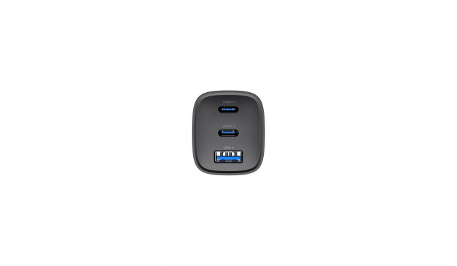 Havit UC20 - three-port GaN 65 W travel charger, black