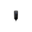 Havit UC20 - three-port GaN 65 W travel charger, black
