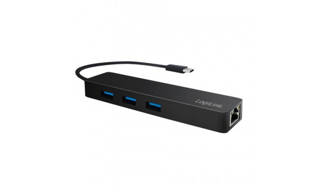 LogiLink UA0313 laptop dock/port replicator USB 3.2 Gen 1 (3.1 Gen 1) Type-C Black