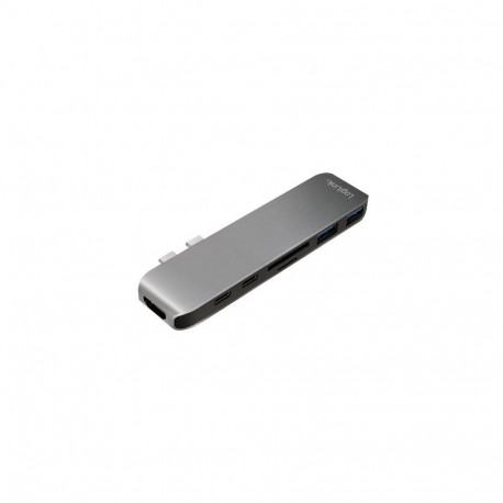 LogiLink UA0302 laptop dock/port replicator USB 3.2 Gen 1 (3.1 Gen 1) Type-C Aluminium, Black