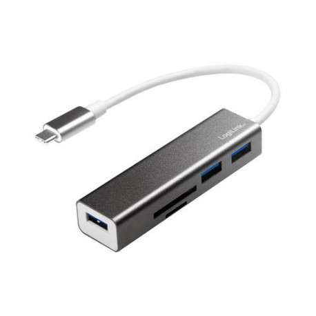 LogiLink UA0305 laptop dock/port replicator Wired USB 3.2 Gen 1 (3.1 Gen 1) Type-C Aluminium