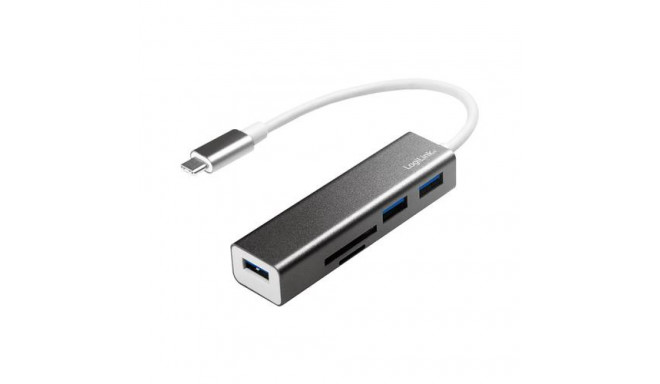 LogiLink UA0305 laptop dock/port replicator Wired USB 3.2 Gen 1 (3.1 Gen 1) Type-C Aluminium