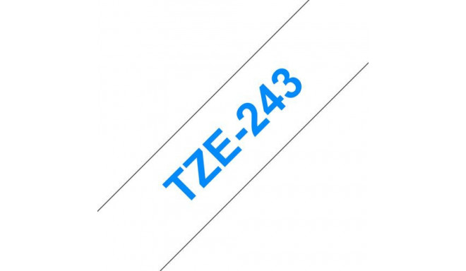 Brother TZE-243 label-making tape Blue on white
