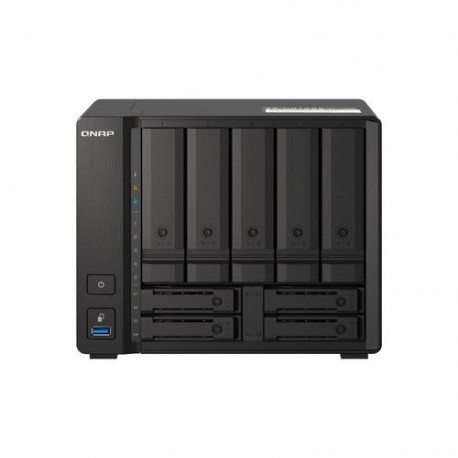 QNAP TS-H973AX NAS Tower Ryzen Embedded V1500B 8 GB DDR4 0 TB QuTS hero Black