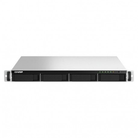 QNAP TS-464U-RP NAS Rack (1U) Intel® Celeron® N5095 8 GB DDR4 0 TB QNAP Turbo System Aluminium, Blac