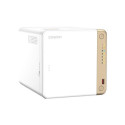 QNAP TS-462-4G NAS/storage server Tower Intel® Celeron® N4505 4 GB DDR4 0 TB QNAP QTS White