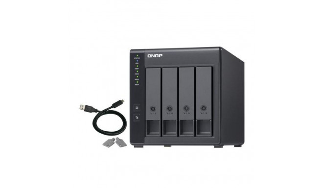 QNAP TR-004 storage drive enclosure HDD/SSD enclosure Black 2.5/3.5&quot;