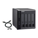 QNAP TR-004 storage drive enclosure HDD/SSD enclosure Black 2.5/3.5&quot;