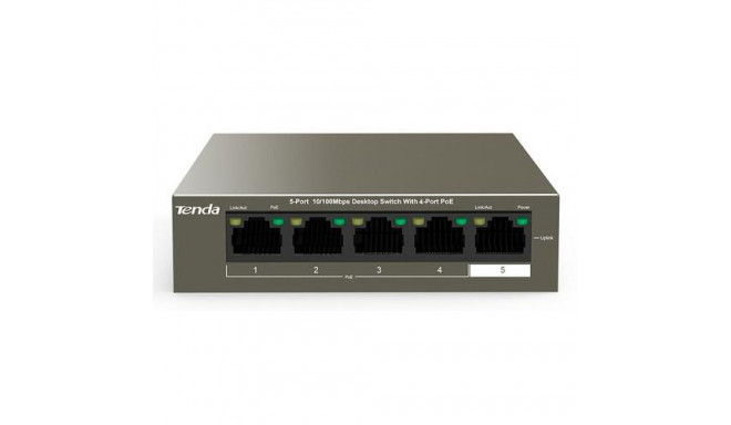 Tenda TEF1105-4-63W network switch Unmanaged Fast Ethernet (10/100) Power over Ethernet (PoE) Deskto
