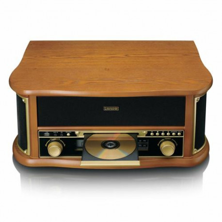 Lenco TCD-2551WD audio turntable Belt-drive audio turntable Wood Automatic