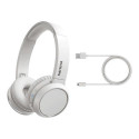 Philips 4000 series TAH4205WT/00 headphones/headset Wireless Head-band Calls/Music USB Type-C Blueto