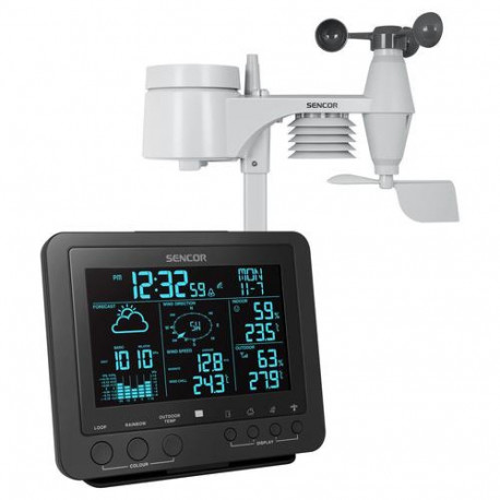 Sencor SWS 9700 digital weather station Black Battery