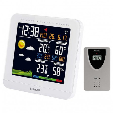 Sencor SWS 5600 digital weather station White LCD Battery
