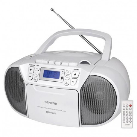 Sencor SPT 3907 W portable stereo system Digital 4 W FM White MP3 playback