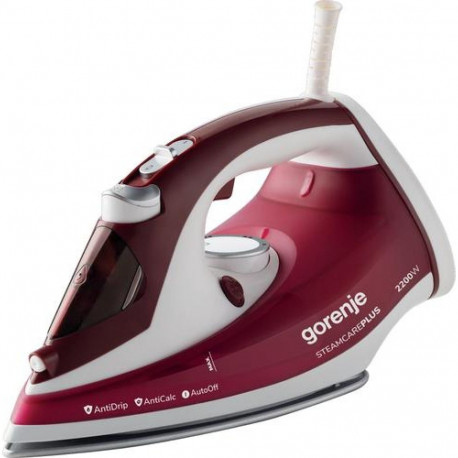 Gorenje SIH2200RBC Steam iron Ceramic soleplate 2200 W Red