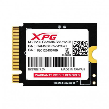 XPG SGAMMIXS55-512G-C internal solid state drive 512 GB M.2 PCI Express 4.0 NVMe 3D NAND