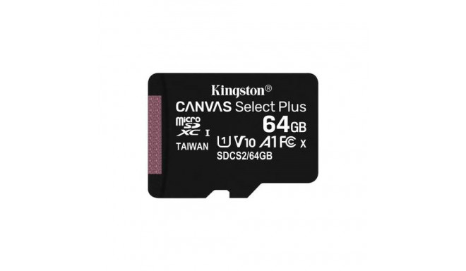 Kingston Technology 64GB micSDXC Canvas Select Plus 100R A1 C10 Single Pack w/o ADP