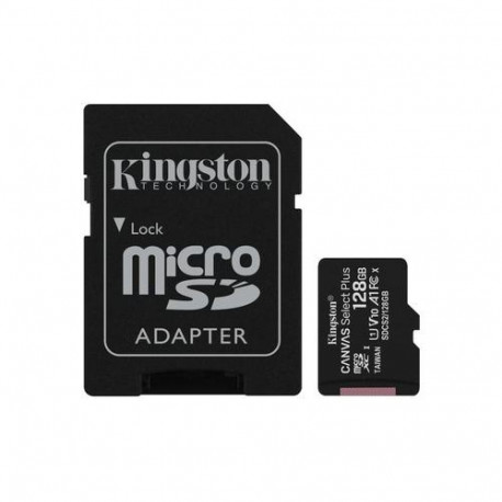 Kingston Technology Canvas Select 128GB micSDXC Plus 100R A1 C10 Card + ADP
