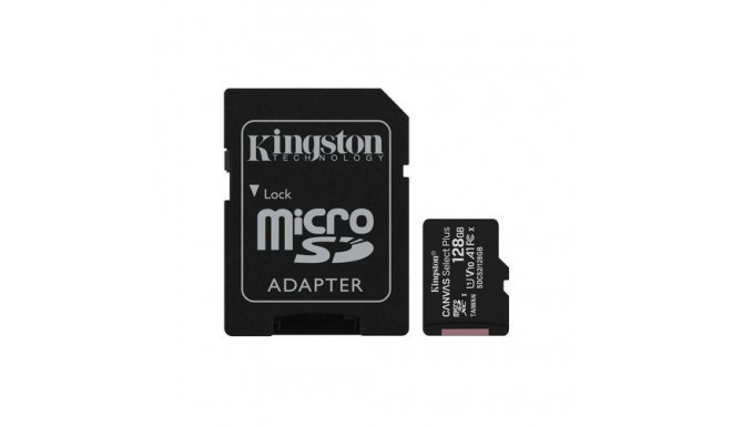 Kingston Technology Canvas Select 128GB micSDXC Plus 100R A1 C10 Card + ADP