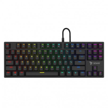 Savio SAVGK-TEMPEST X2 BLUE keyboard Gaming USB QWERTY Black