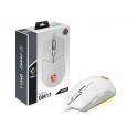 MSI CLUTCH GM11 WHITE Gaming Mouse '2-Zone RGB, upto 5000 DPI, 6 Programmable button, Symme