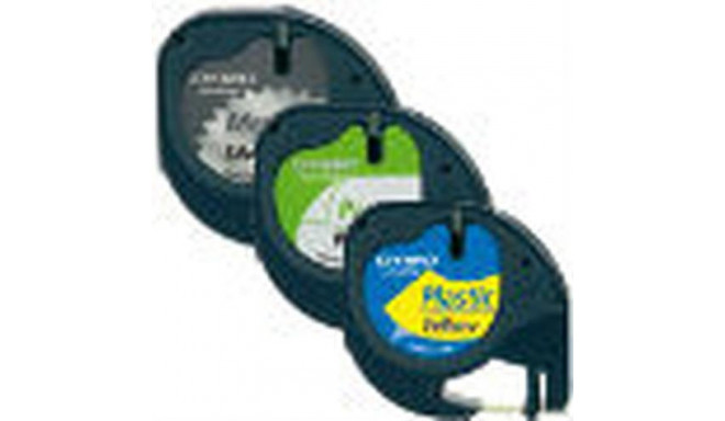 DYMO LetraTag assorted 3 pack label-making tape