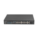 Lanberg RSFE-16P-2C-250 network switch Unmanaged Gigabit Ethernet (10/100/1000) Power over Ethernet 