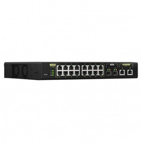 QNAP QSW-M2116P-2T2S network switch Managed L2 2.5G Ethernet Power over Ethernet (PoE) Black