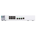 QNAP QSW-308-1C network switch Unmanaged Gigabit Ethernet (10/100/1000) White