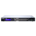 QNAP QGD-1600P Managed Gigabit Ethernet (10/100/1000) Power over Ethernet (PoE) 1U Black, Grey