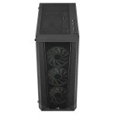 Aerocool PRISMBKV3 PC Case ATX Black 4 Fans ARGB Front Side Side Tempered Glass