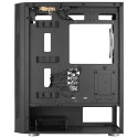 Aerocool PRISMBKV3 PC Case ATX Black 4 Fans ARGB Front Side Side Tempered Glass