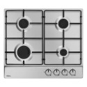 Amica PGA6100BPR hob Brushed steel Built-in 59 cm Gas 4 zone(s)