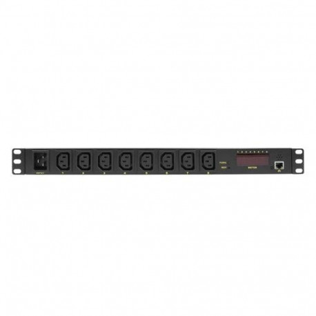 LogiLink PDU8P01 power distribution unit (PDU) 8 AC outlet(s) 1U Black
