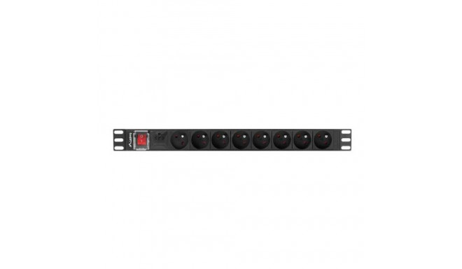 Lanberg PDU-08E-0200-BK power distribution unit (PDU) 8 AC outlet(s) 1U Black